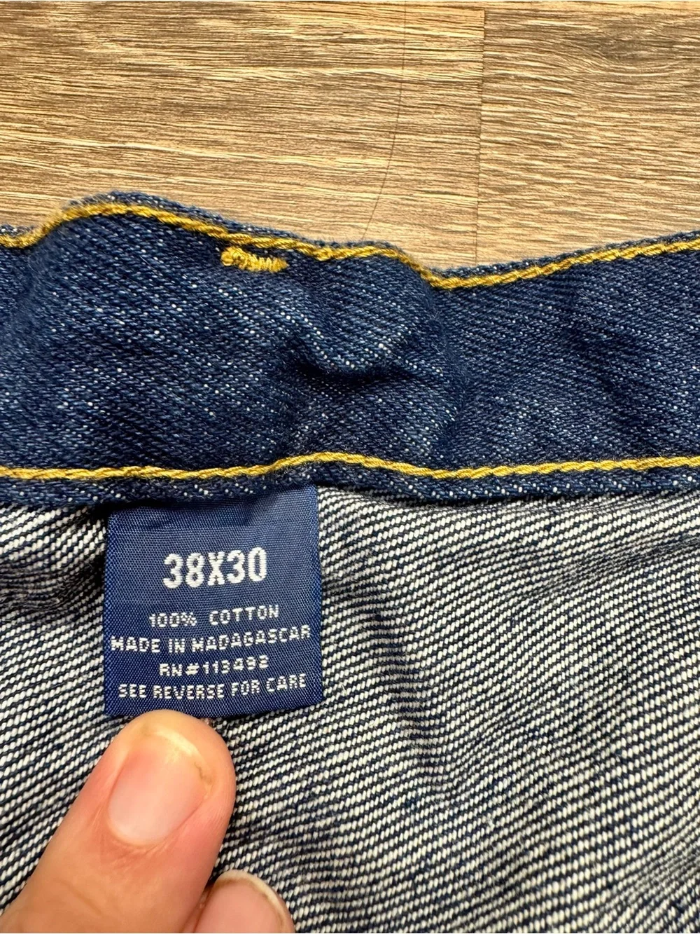 RW Rugged Wear Men’s 38x30 Dark Wash Relaxed Fit Heavyweight Jeans NWT